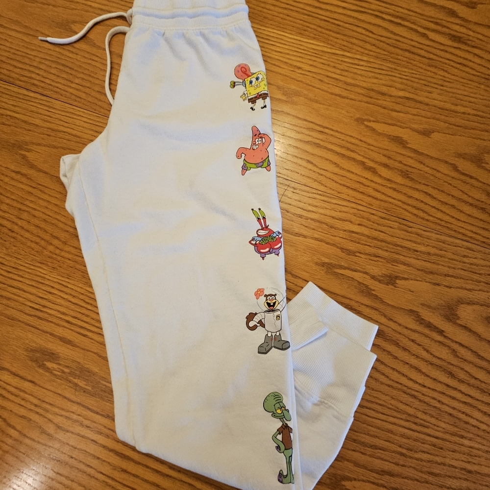 💵3/$20 SpongeBob Square Pants Sweatpants Junior Size Med